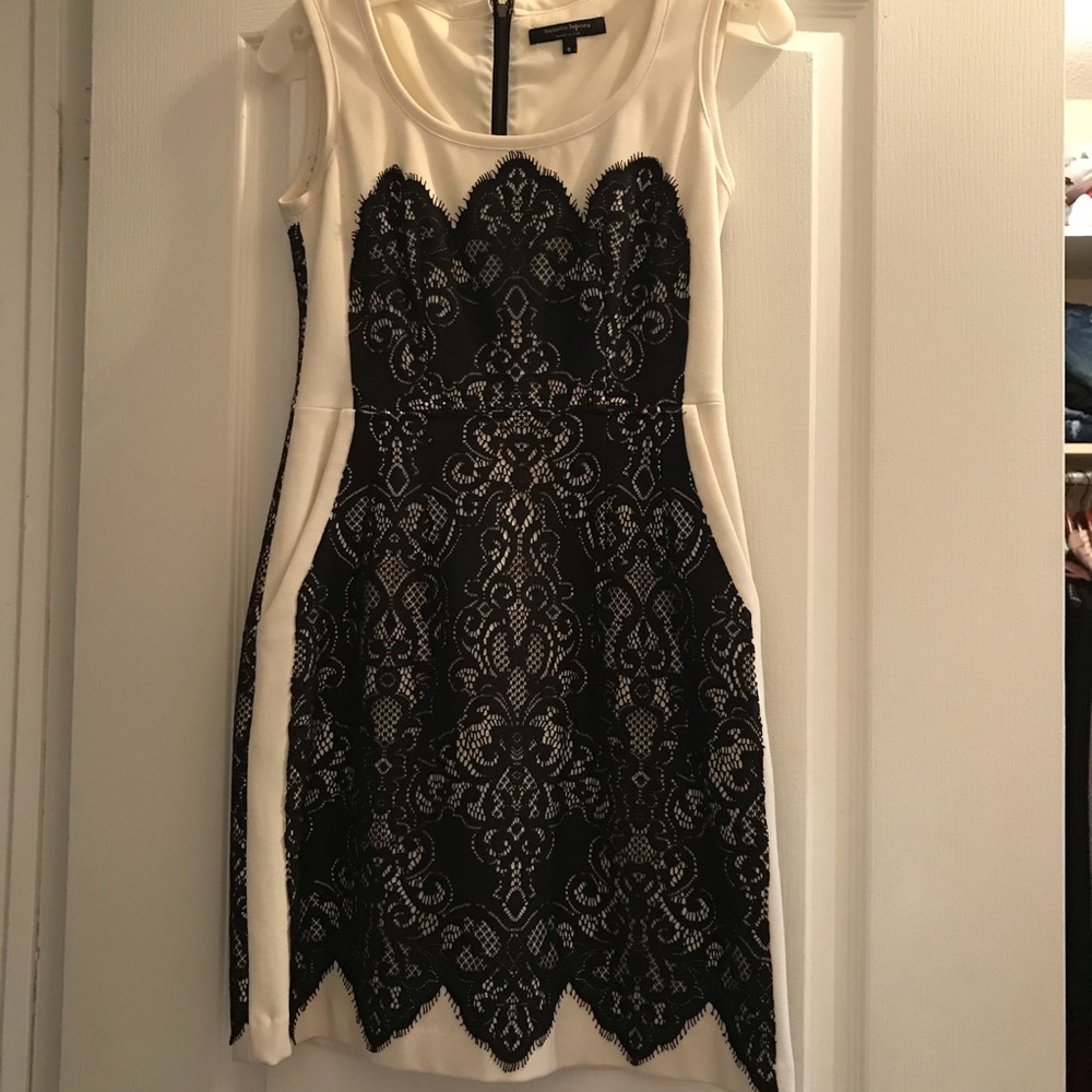 COPY - Cute off white dress with black lace